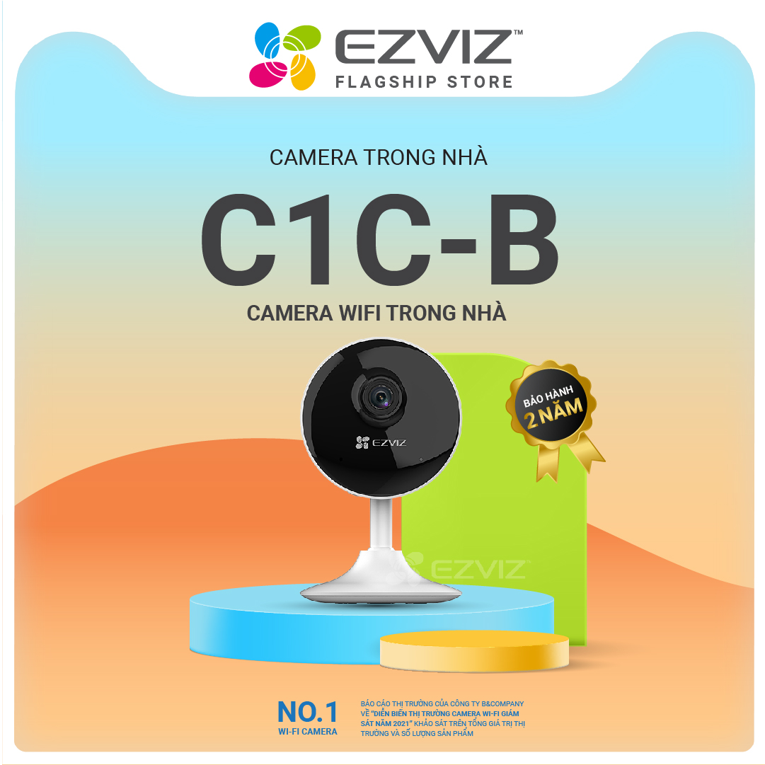 Camera WI-FI EZVIZ C1C-B 1080p, Đàm Thoại 2 Chiều, Công Nghệ Video H.265, Rõ Ràng Mọi Lúc, Báo Động Chủ Động Thông Minh, Cảnh Báo Âm Thanh , Thiết Kế Nhỏ Gọn .--Hàng Chính Hãng-Bảo hành 24 tháng