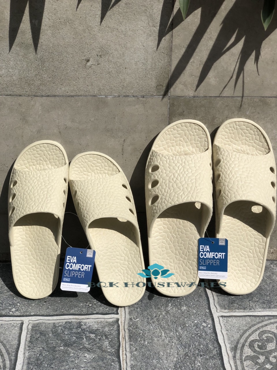 Dép Đi Trong Nhà Tắm Lock&Lock Etm643 Etm644 Màu Beige