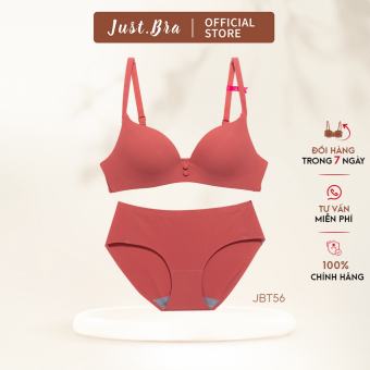 Bộ đồ lót Just Bra, set nội y nữ chất cotton dệt kim mềm mại, thiết kế mút mỏng ôm ngực nhẹ nhàng thoải mái JBT56