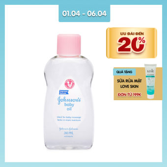 Dầu mát-xa và dưỡng ẩm Johnson Baby Oil (200ml)
