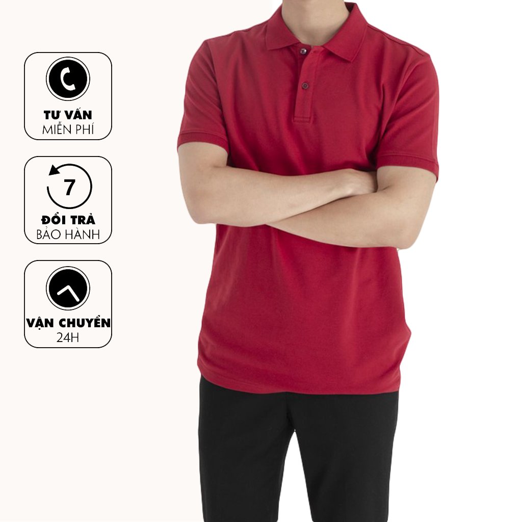 Áo Thun Nam Có Cổ, Áo polo nam vải thun cotton thấm hút mồ hôi