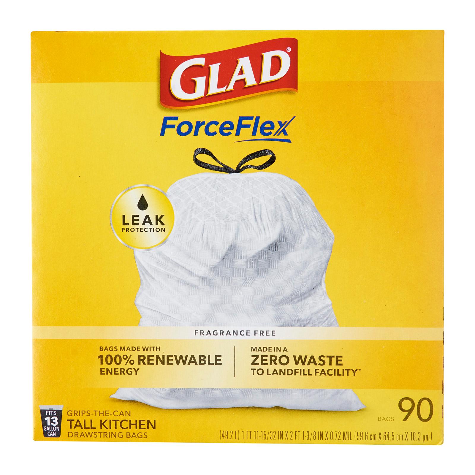 Glad 4 Gallon Small Drawstring Kitchen Trash Bags, Sweet Citron and Lime,  80 Bags 