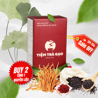 Trà Gạo Lứt Đông trùng hạ thảo hộp 25 gói 750gr