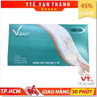 ✅ Găng Tay Y Tế (Có Bột): Khải Hoàn Vglove (Hộp 50 đôi) - VT0185 [ Y Tế Vạn Thành ]