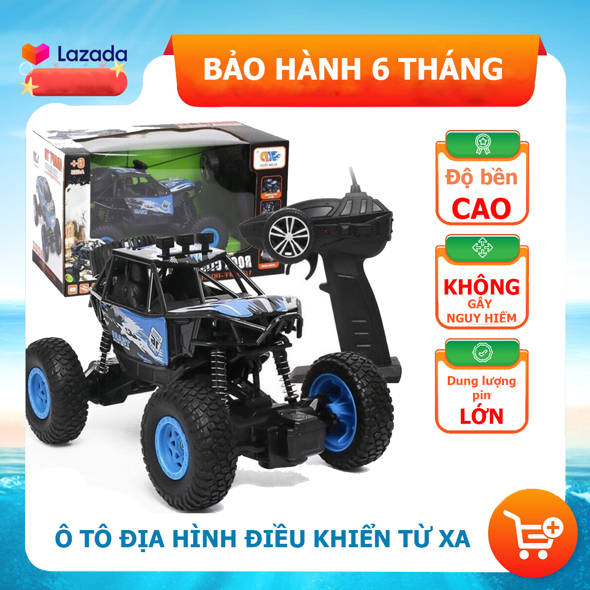 Xe địa hình điều khiển từ xa - Đồ chơi mô hình điều khiển từ xa - Ô tô điều khiển giá tốt độ bên cao, pin sạc, Ô tô mô hình tỉ lệ 1:24.