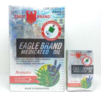 Dầu Gió trắng hương lavender 2 nắp con ó Singapore nhập Mỹ 24ml