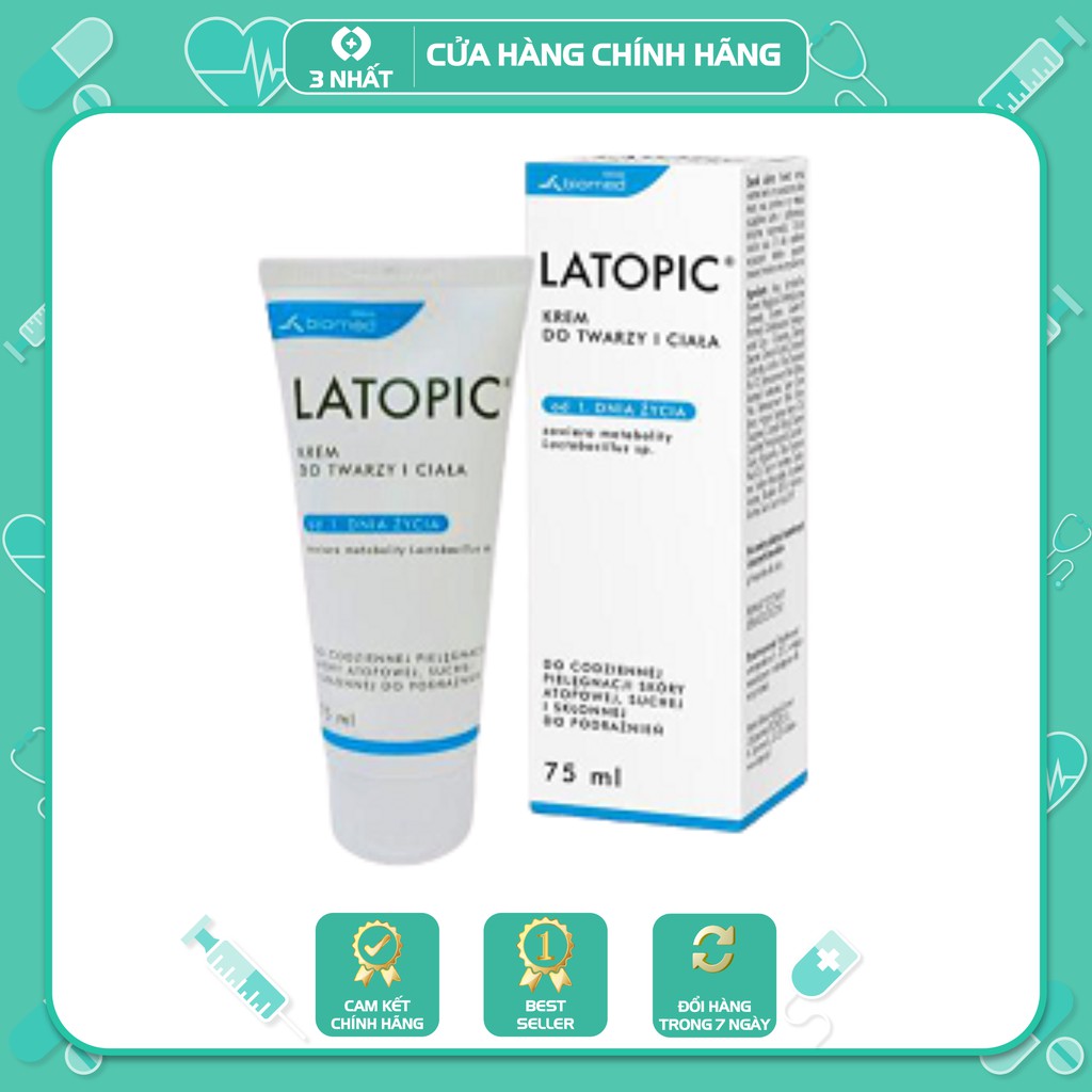 Kem Dưỡng Ẩm Latopic Làm Dịu Ngứa Da Dị Ứng 75ml