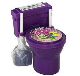 Kẹo Mút Bồn Cầu Sour Flush 39g Mỹ màu tím