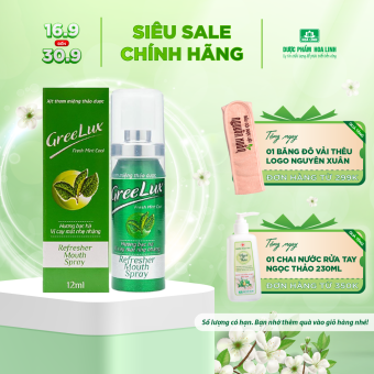 Xịt thơm miệng thảo dược Greelux Fresh Mint Cool 12ml