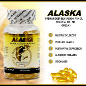ALASKA Premium Sea Salmon Omega 3 Fish Oil Softgels
