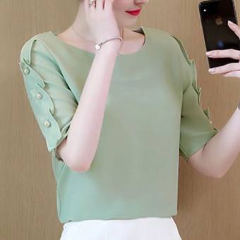 Áo Kiểu Nữ Cổ Tròn Tay Cách Điệu Siêu Xinh