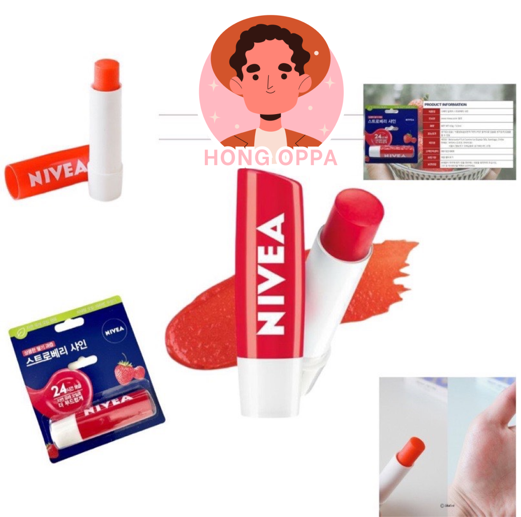 Son dưỡng ẩm môi Nivea Hương Dâu Strawberry Shine
