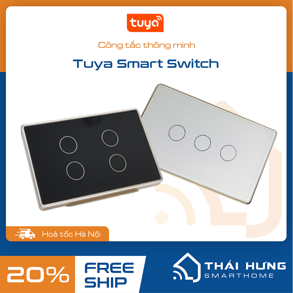 Công tắc viền nhôm kết nối Wifi thông minh