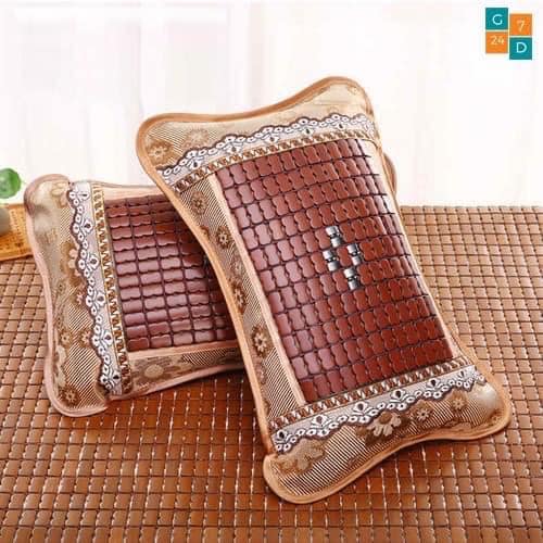Combo 2 chiếc gối trúc mây cao cấp, kt 30.50cm, gối trúc thoáng mát cho mùa hè, tgti52