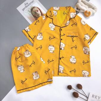 Mẫu mới về Bộ ngủ quần cộc áo cộc pijama kate thái cực hot hit bộ pyjama bộ pizama