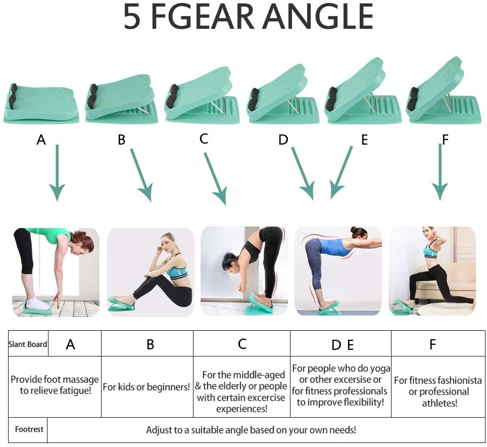 Aerobic Folding Stool Pedal Stretch Board Exercise Fitness Plates Boards For Foot Plate Massager Slimming Exerciser Pedal - Multi