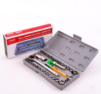 Bộ tháo mở ốc sửa chữa xe máy vạn năng Bộ khẩu mở siết ốc và bugi 40 chi tiết chất liệu thép không gỉ bền chắc và sáng đẹp