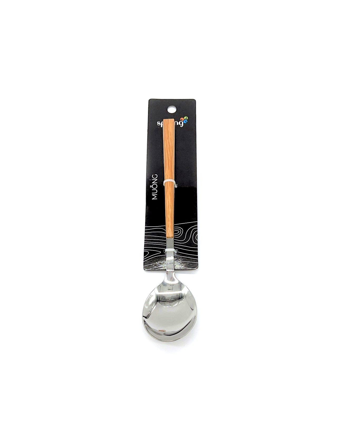 Spriing Muỗng Inox cán vân gỗ