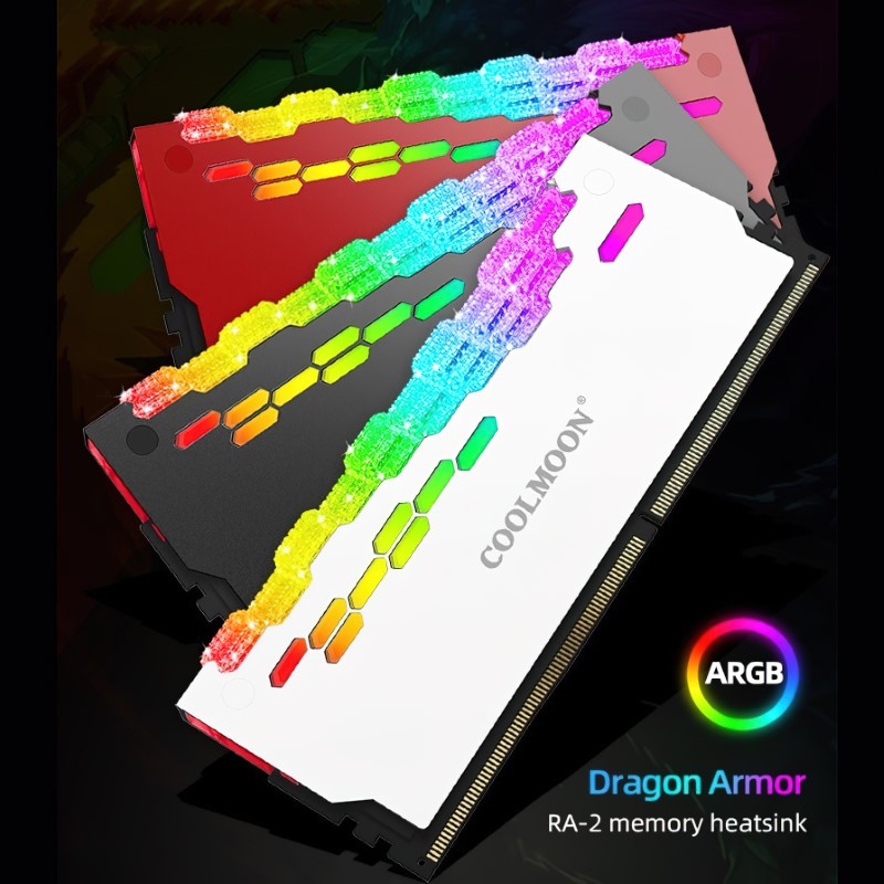 Tản nhiệt led argb cho ram máy tính - coolmoon dragon armor ra2