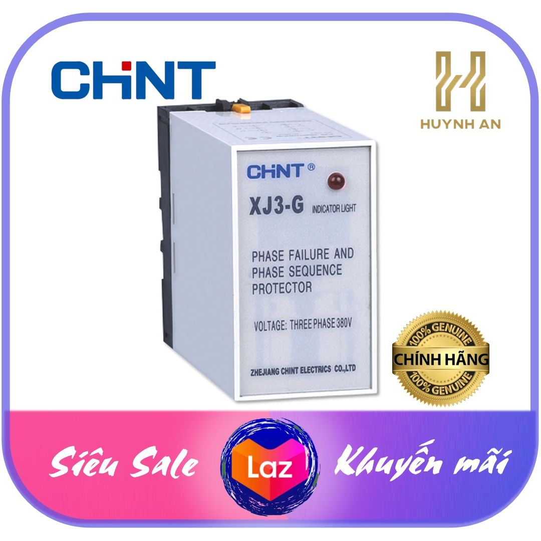 Relay bảo vệ mất pha, cân bằng pha, thứ tự pha xj3-g 3 pha 380vac, hãng chint
