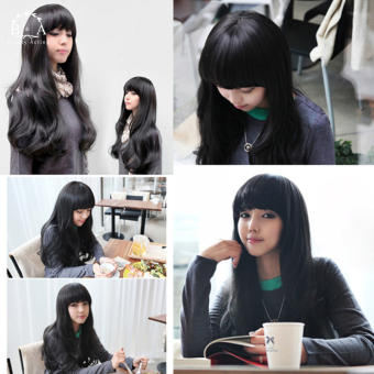 Tóc Giả Nữ Xoăn Toàn Bộ Quyến Rũ Phụ Kiện Tóc Giả Dài Màu Đen