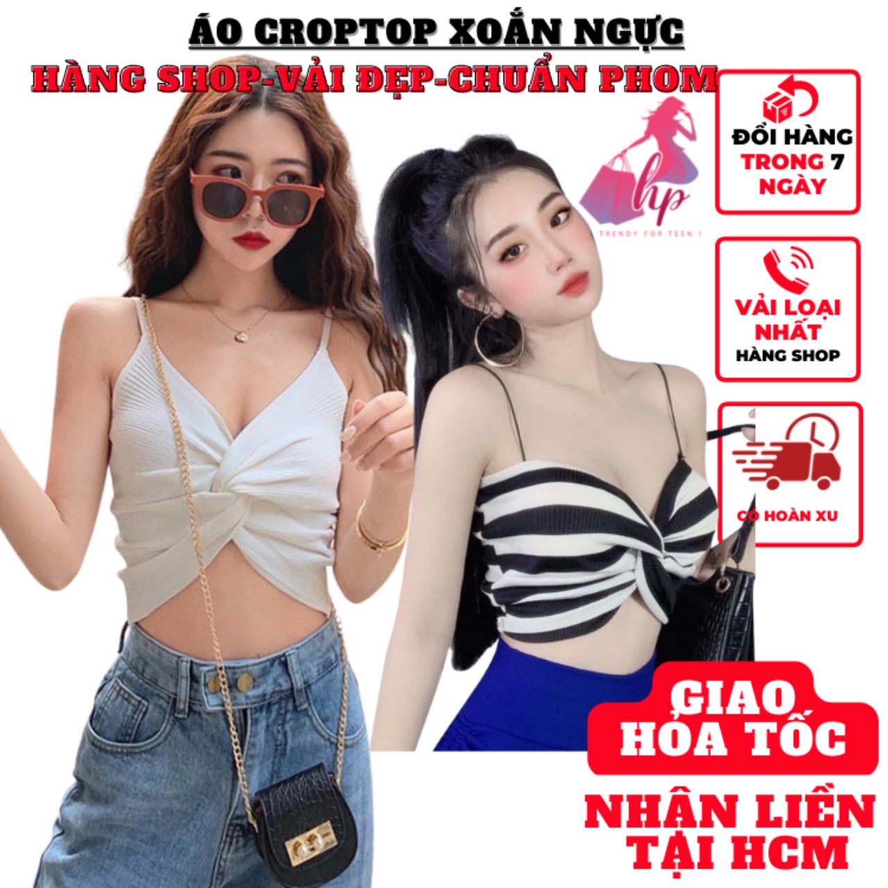 áo 2 dây nữ croptop xoắn ngực không mút body chất thun gân kiểu hàn quốc thời trang tôn dáng sang chảnh A150
