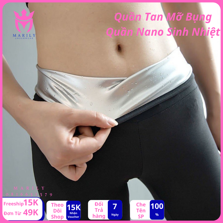 Quần Tan Mỡ Bụng Quần Nano Sinh Nhiệt Giảm Mỡ Bụng Ra Mồ Hôi