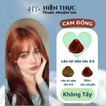 Thuốc nhuộm tóc màu Cam Đồng tặng kèm dụng cụ nhuộm | Thuốc nhuộm tóc Hiền Thục