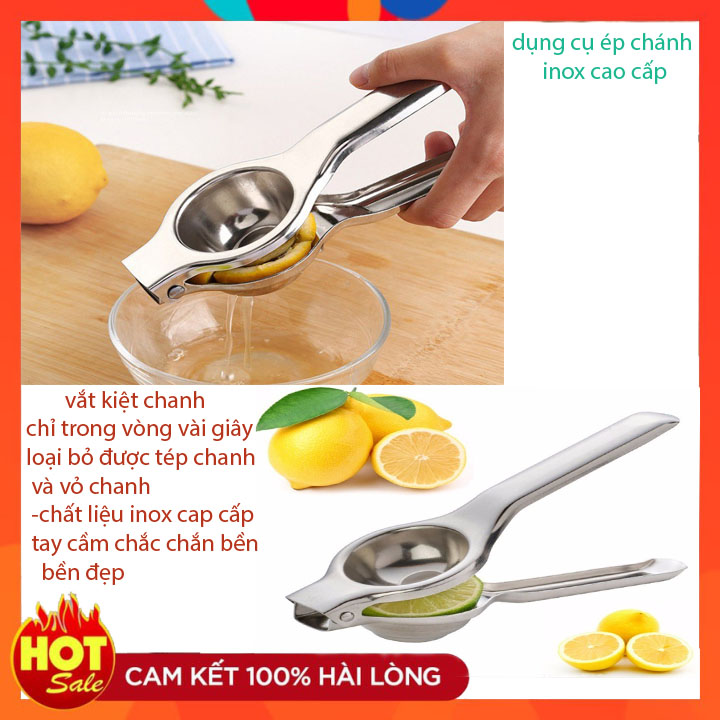 Máy ép chanh cầm tay có lỗ lọc inox 304, dụng cụ ép chanh, vắt kiệt chanh chỉ trong vòng vài giây loại bỏ được tép chanh và vỏ chanh