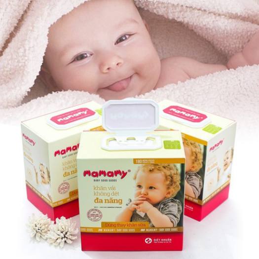 3 hộp khăn khô Mamamy 180 tờ