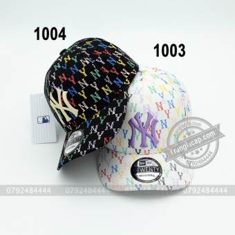 Nón kết MLB Monogram NY sắc màu