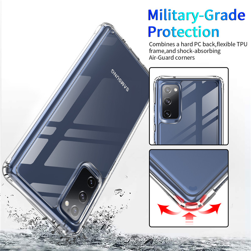 Transparent Acrylic TPU Case For Samsung Galaxy S22 Ultra,S21 Ultra , S20 Ultra , S20 FE , Samsung Note 20 Ultra , Note 10 Plus , S10 Plus , Samsung Galaxy A72 A52 A50s A32 5G Clear Anti-Scratch Shock Absorption Cover - Image 2