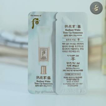 Kem Chống Nắng Whoo Trắng Nâng Tone Tức Thì Whoo Radiant White Tone Up Sunscreen Gói Sample Dùng Thử
