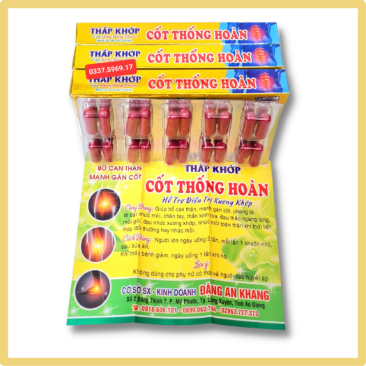 Thấp khớp Cốt thống hoàn - Hổ trợ đau khớp - Đau thần kinh tọa - Thoát vị đĩa đệm - Hộp 20 viên