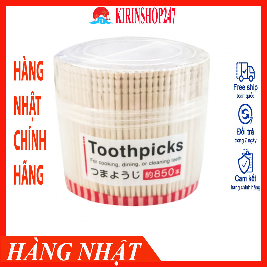 Hộp 850 tăm tre cao cấp - Hàng Nhật