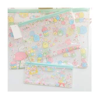 LG01I9 Văn phòng trường học Đa năng Túi đựng Túi du lịch Giấy A4 A5 B6 Túi Zipper nhựa Sumikko Gurashi Cặp đựng hồ sơ