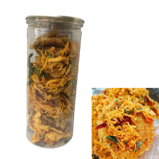 300g Cơm Cháy Lắc Khô Gà Lon Pet