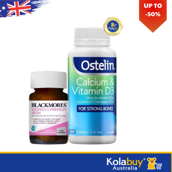 Combo Sắt bầu Blackmores và Canxi bầu Ostelin của Úc
