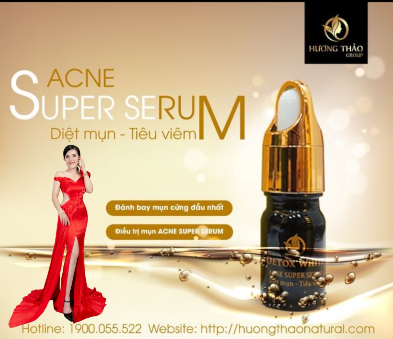 Serum mụnđông y - Acne Super Serum Plus - Đặc trị mun, giamrsungw đỏ do mụn gây ra,ngăn ngừa mụn quay trở lại, giảm sưng viêm, giảm thâm do mụn để lại, se khít lỗ chân lông