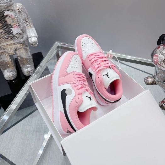 Giày thể thao Jordan 1 Low Hồng Trắng [FullBox + Tặng dây] Giày sneaker JD nữ màu hồng cổ thấp cực xinh hàng mới về