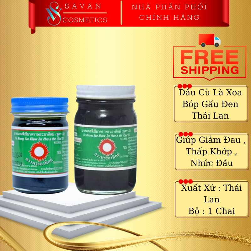 Dầu cù là xoa bóp gấu đen hũ 50g - thái lan chính hãng