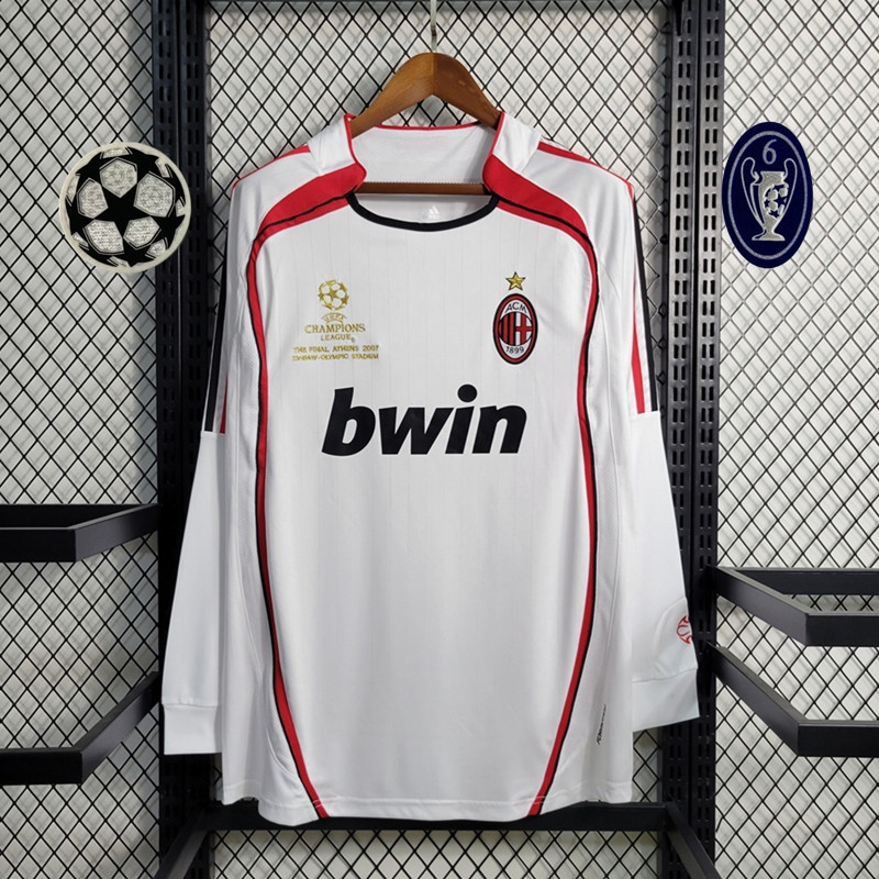 AC Milan 2007 Champions League Final Long Sleeve Jersey Men Adult