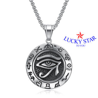 Dây chuyền horus a-mu-let con mắt thần hộ mệnh bình an may mắn titan không đen không gỉ sét
