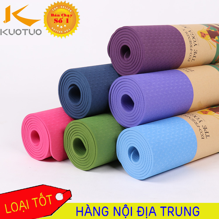 [HÀNG TỐT - GIẢM THÊM 8%] Thảm tập yoga tpe  6mm cao cấp chất liệu an toàn khi tiếp xúc với da tuyệt đối an toàn kể cả cho trẻ nhỏ và phụ nữ mang thai