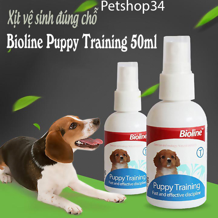 Xịt hướng dẫn thú cưng đi vệ sinh đúng chỗ Bioline-Petshop34.