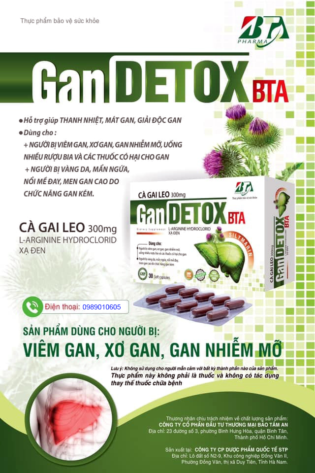 Gan detox bta _ hỗ trợ giúp thanh nhiệt, mát gan, giải độc gan