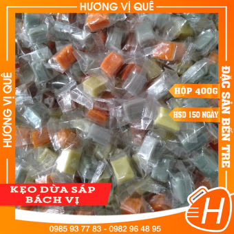 Kẹo Dừa Sáp Bách Vị - Hộp 400g - Đặc Sản Bến Tre