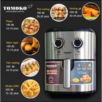 Nồi chiên không dầu 9 lít - chính hãng tomoko - bảo hành 12 tháng