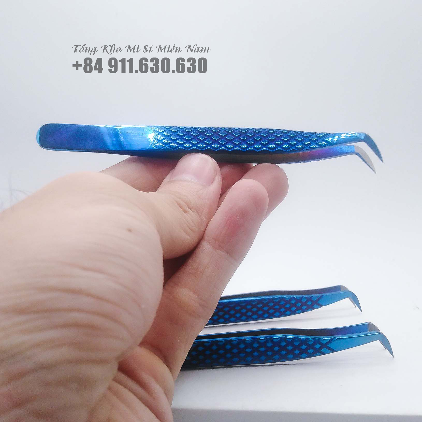 Nhíp volume pakistan 12mm caro cao cấp loại 1 phủ nhám nano_dụng cụ nối mi_Huy Hoàng Mi