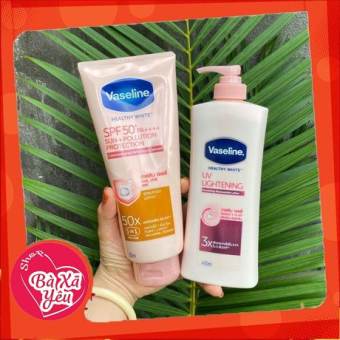Combo sữa dưỡng thể vaseline 50x ban ngày vaseline 3x ngọc trai ban đêm